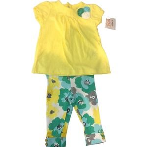 Just One You by Carter's NWT Baby Girls' Short Sleeve Top w/Matching Pants 3M